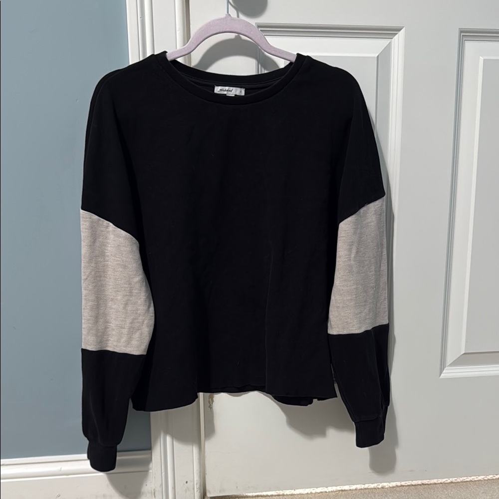 Subdued Black Long Sleeve crew neck